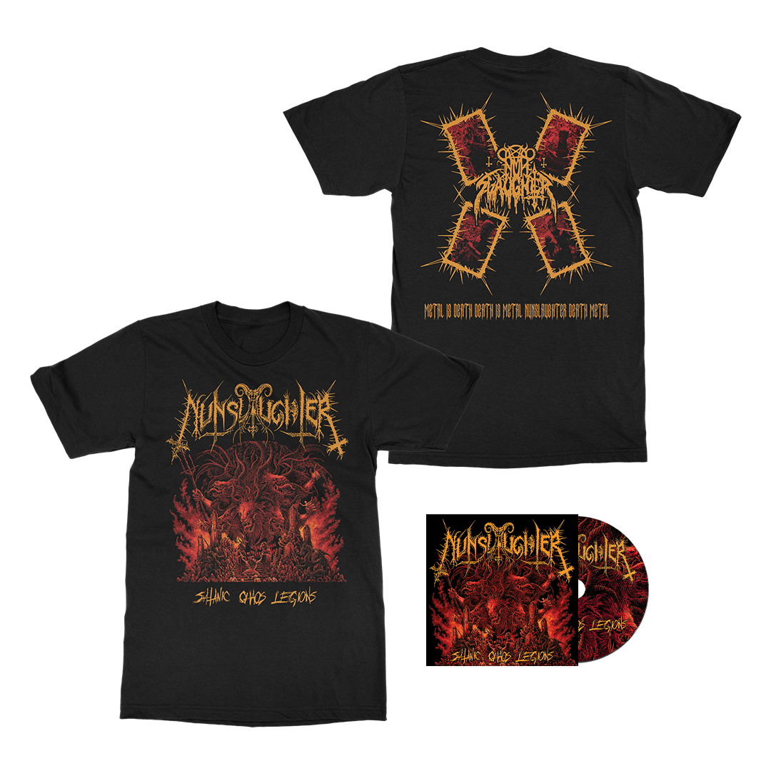 Nunslaughter - Satanic Chaos Reigns - CD Merch Bundle
