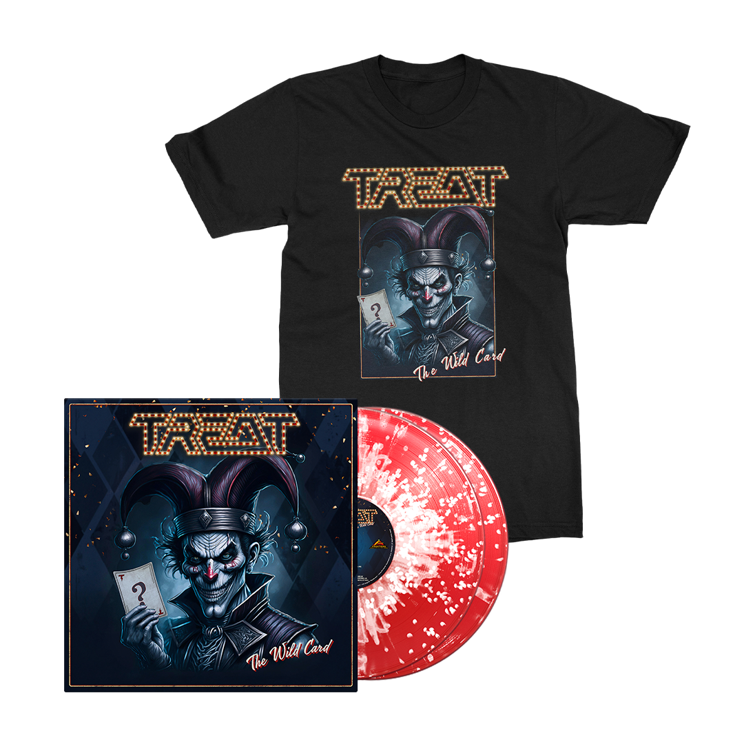 Treat - The Wild Card - Red/White Splatter Vinyl Merch Bundle