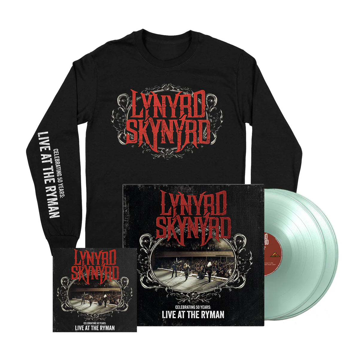 Lynyrd Skynyrd - Celebrating 50 Years - Live At The Ryman - 2LP Colored vinyl (Coke Bottle) + Longsleeve + Signed Art Card