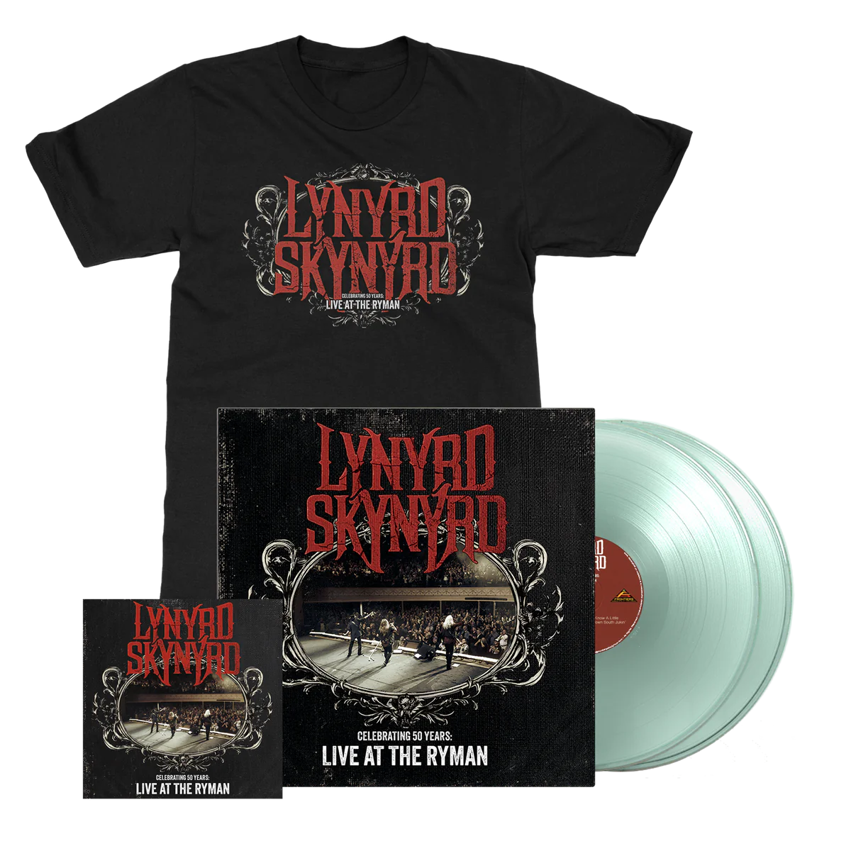 Lynyrd Skynyrd - Celebrating 50 Years - Live At The Ryman - 2LP Colored vinyl (Coke Bottle) + Tee + Signed Art Card