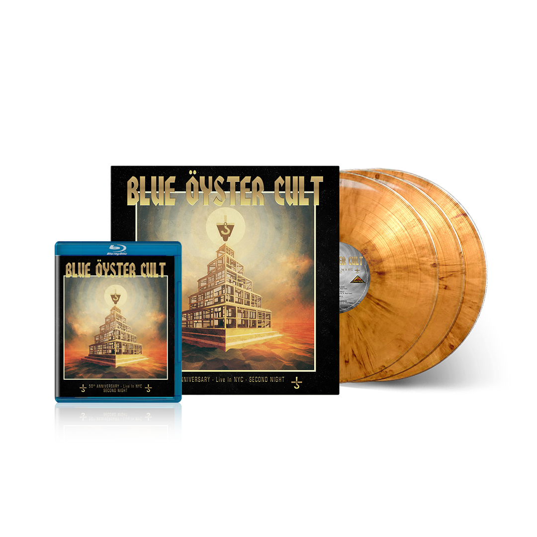 Blue Öyster Cult - 50th Anniversary Live: Second Night BLURAY + 3LP (ORANGE MARBLE) Bundle