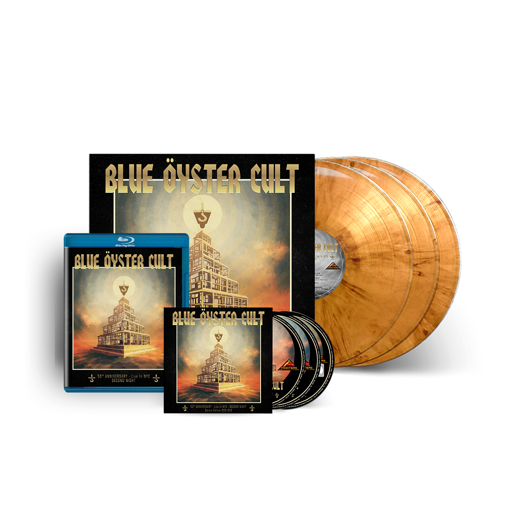 Blue Öyster Cult - 50th Anniversary Live: Second Night 2CD/DVD + BLURAY + 3LP (ORANGE MARBLE) Bundle