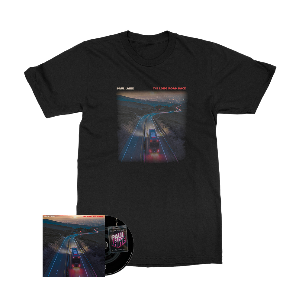 Paul Laine - The Long Road Back - CD Merch Bundle