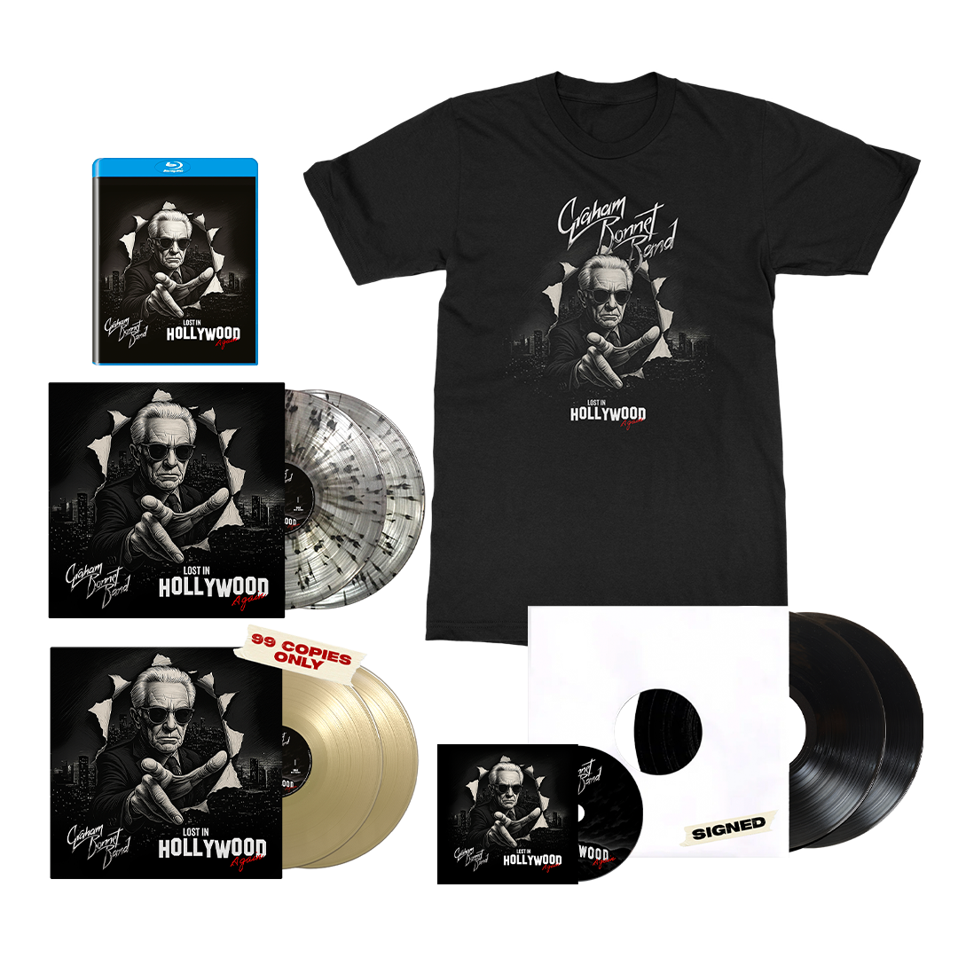 Graham Bonnet Band - Lost In Hollywood Again (Live) - CD/DVD + Splatter Vinyl + Gold Vinyl  + Blu Ray + TP + Tee
