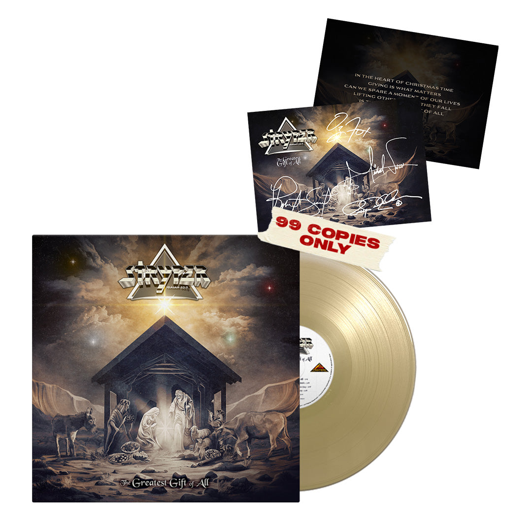 Stryper - The Greatest Gift Of All - Gold Vinyl + Signed Christmas Card