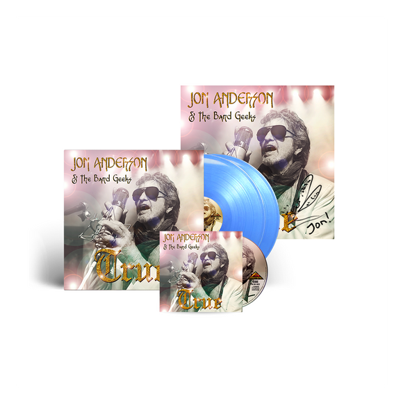 Jon Anderson & The Band Geeks - True - CD / 2LP Transparent Blue / Signed Print Bundle