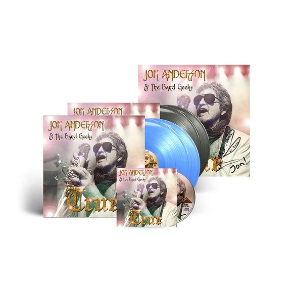 Jon Anderson & The Band Geeks - True - CD / 2LP Transparent Blue / 2LP Black / Signed Print Bundle