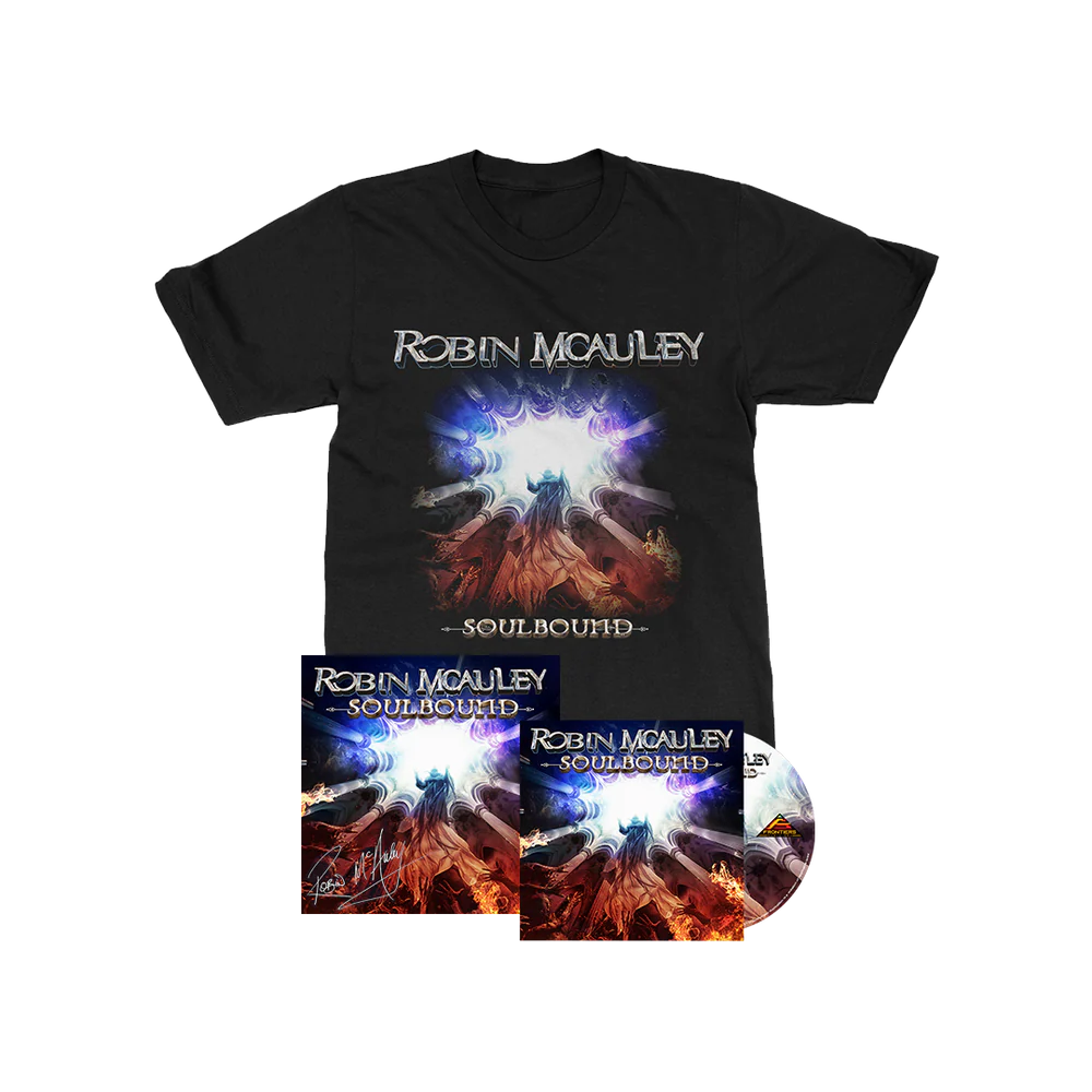 Robin McAuley - Soulbound - CD, T-Shirt, Signed Art Card Bundle