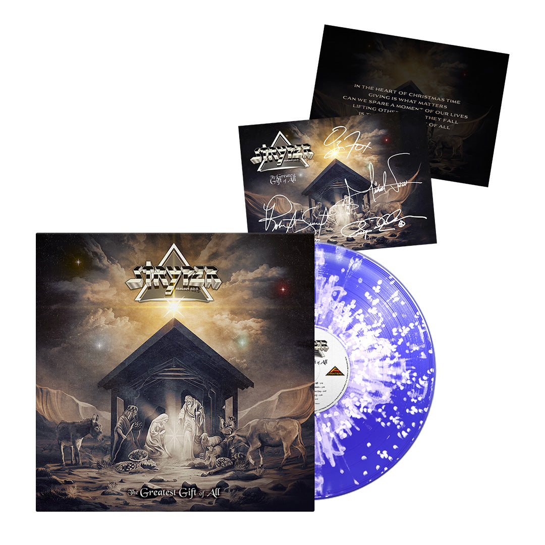Stryper - The Greatest Gift Of All - Snowfall Vinyl + Signed Christmas Card