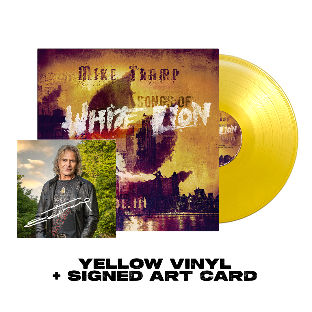 Mike Tramp - Songs of White Lion Vol. III - Yellow Vinyl + Signed Art Card Bundle